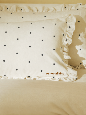 Polka Dot Fleece Ruffle Kids Bedding Set