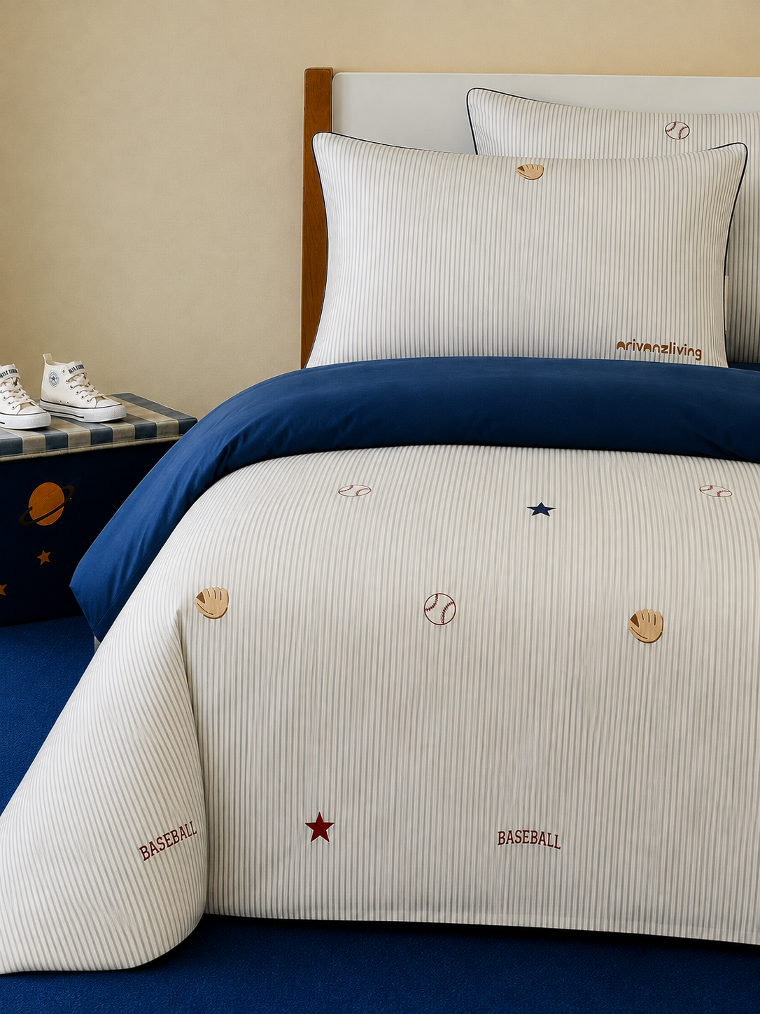 Baseball Hero Cotton Boys Bedding Set